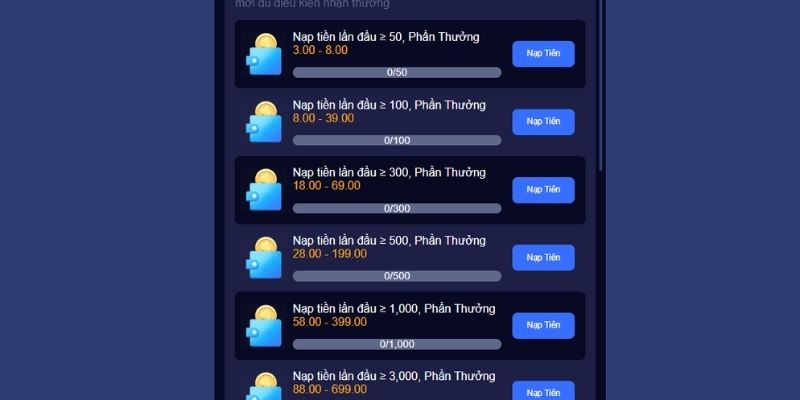Thưởng tiền gửi đầu tiên cho hội viên mới lên đến 99.999K